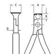 Кусачки торцевые механика фосфатированные, черного цвета 130 мм Knipex 69 01 130. Фото-4
